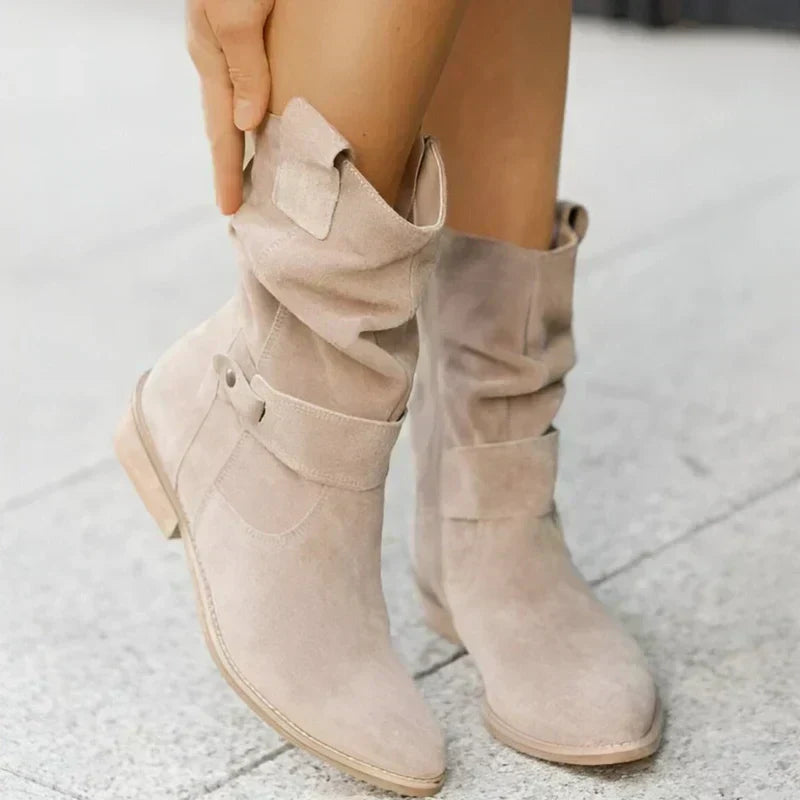 FRANCINE | LOW HEEL ANKLE BOOTS